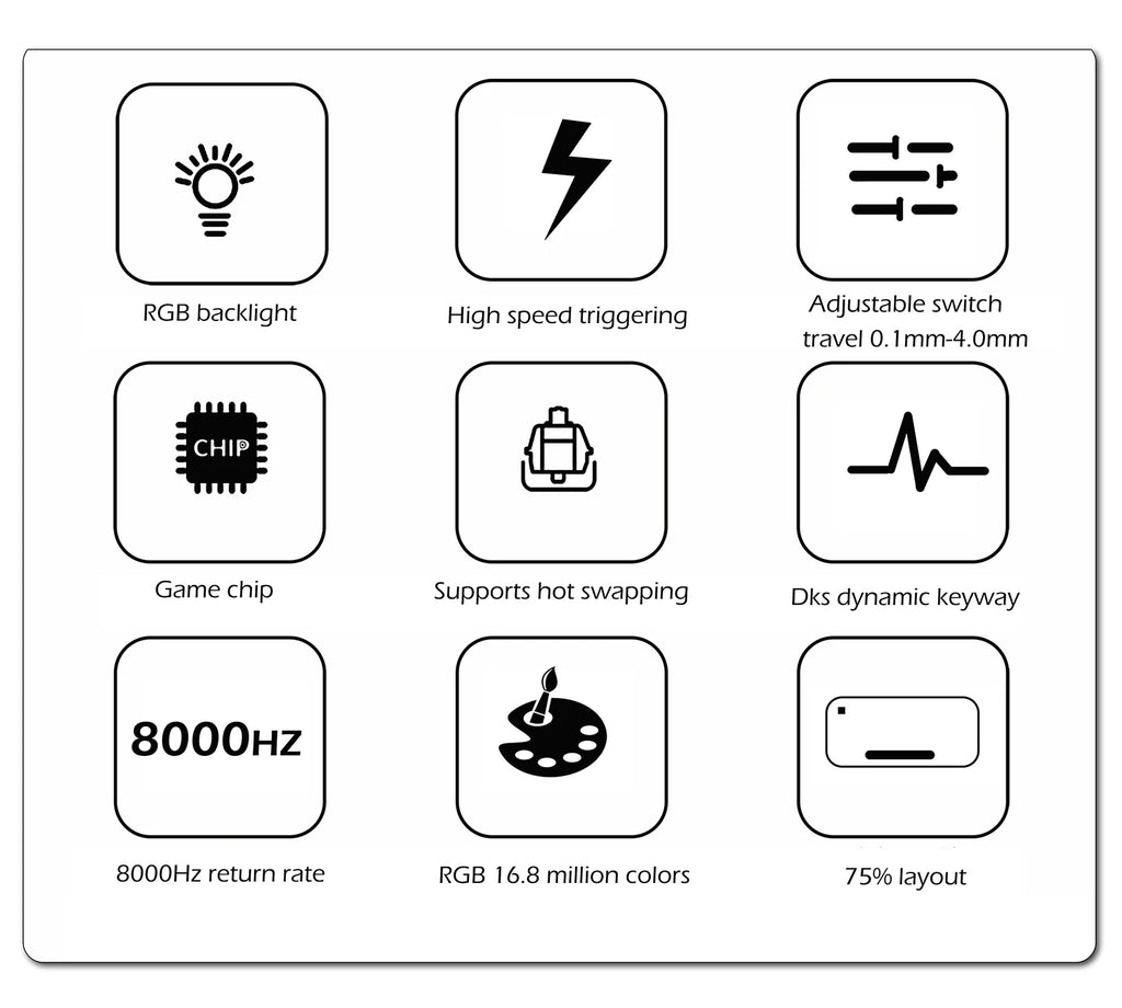 Clavier mécanique 60% rétroéclairage RGB