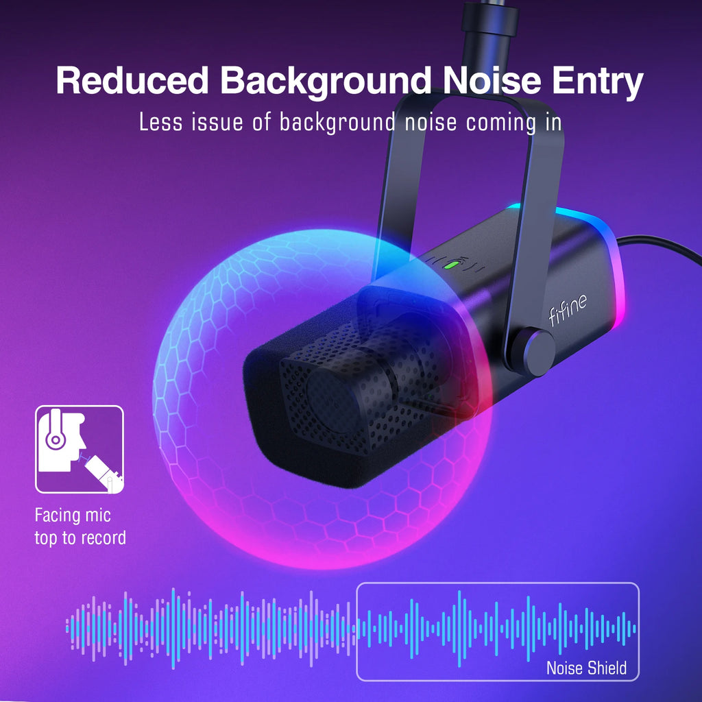 FIFINE XLR/USB  Micro Gaming avec pied