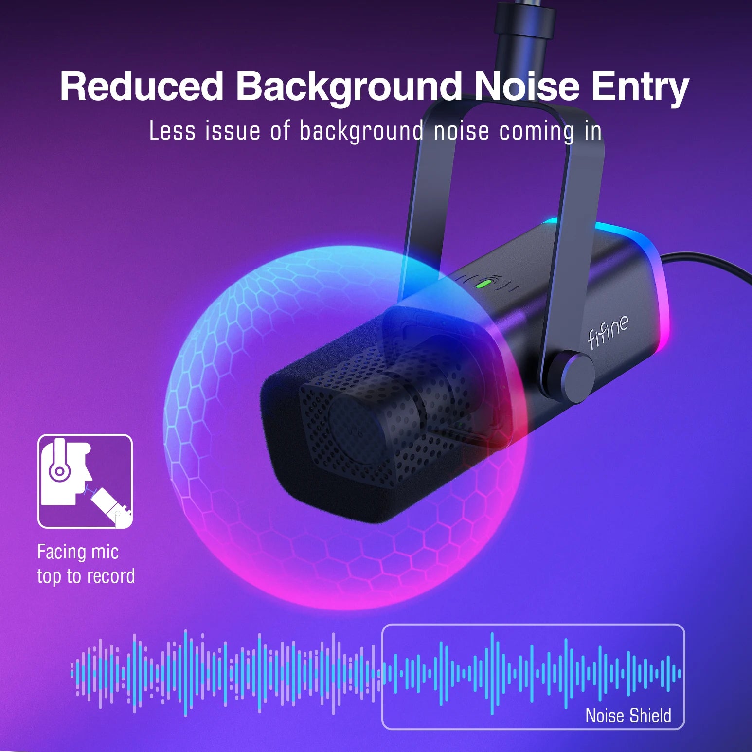 FIFINE XLR/USB  Micro Gaming avec pied