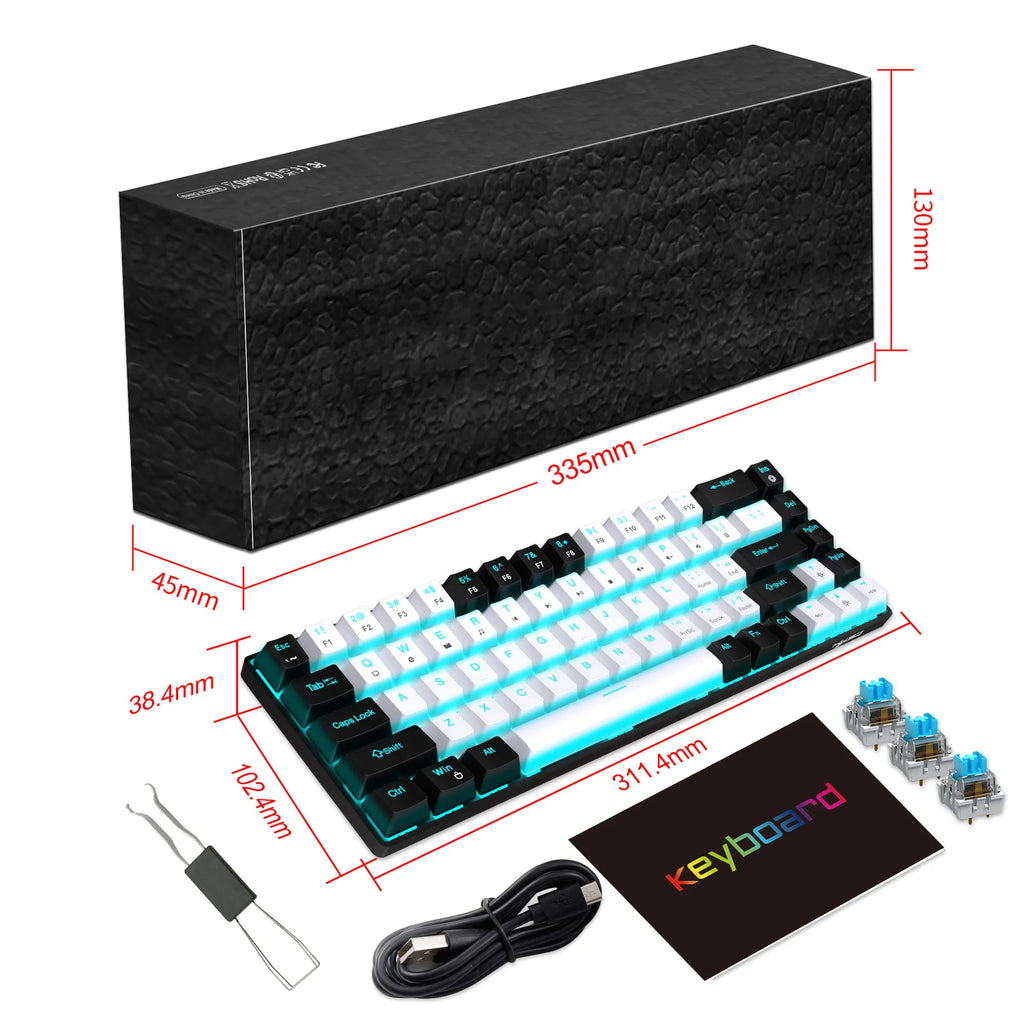 Clavier Mécanique 60% filaire RGB