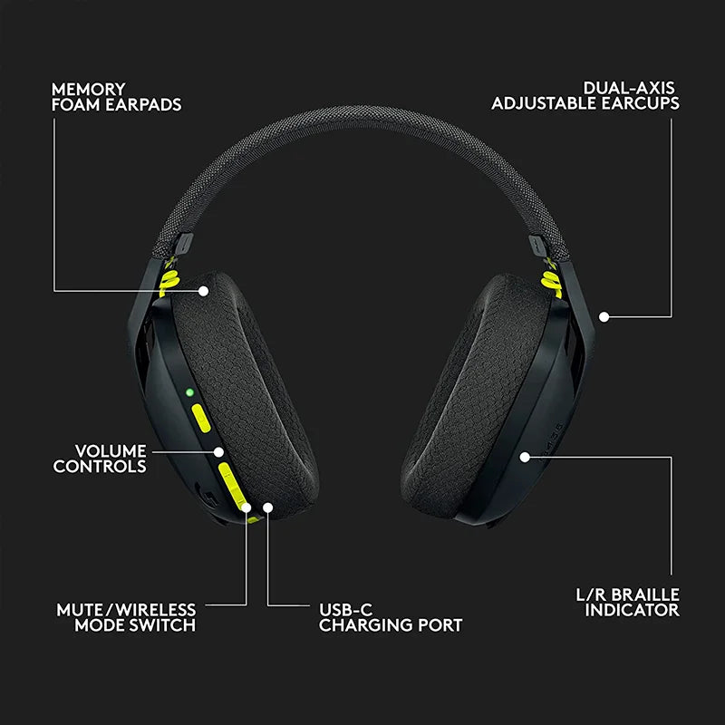 Casque gaming sans fil , Bluetooh + 2.4Ghz avec micro intégré