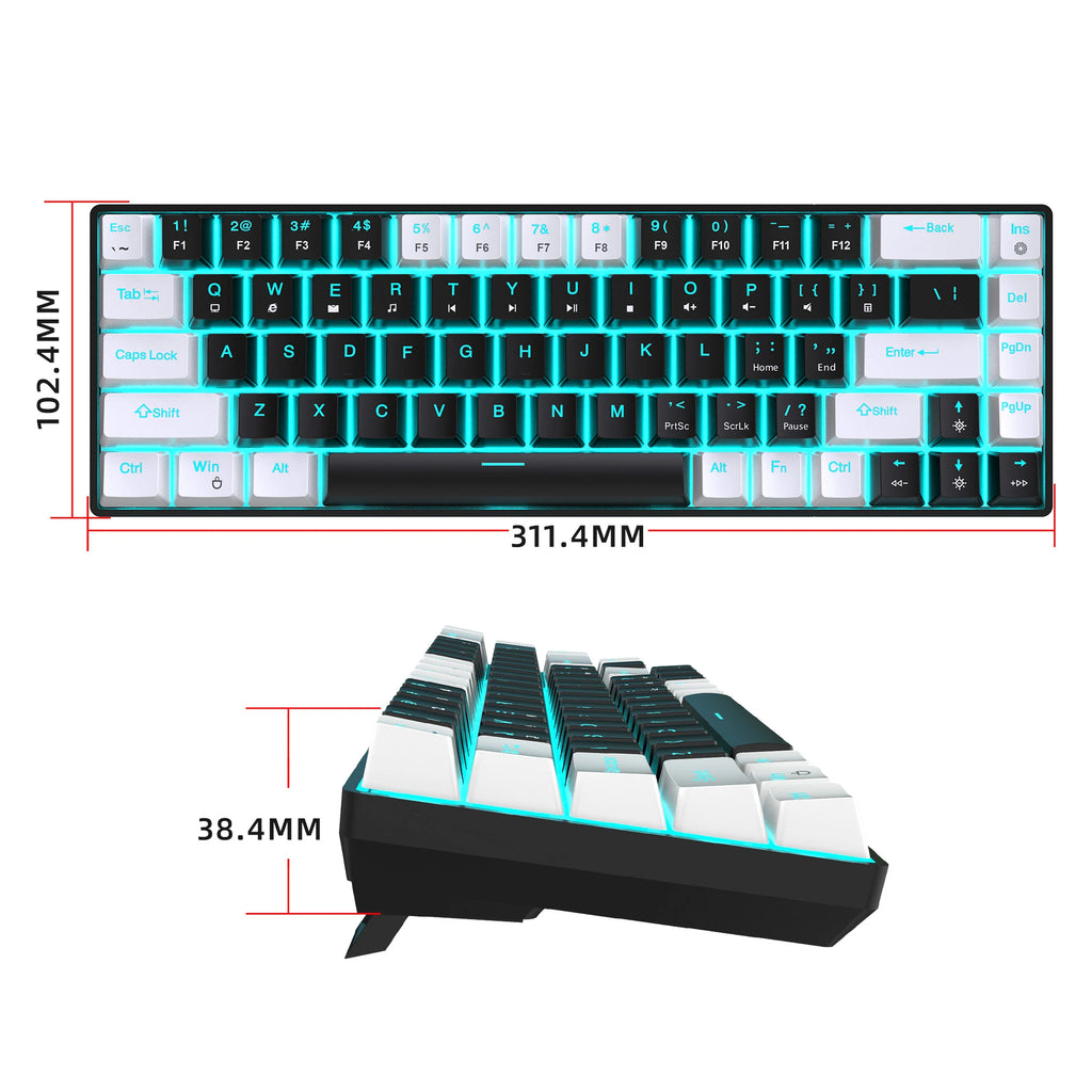 Clavier Mécanique 60% filaire RGB
